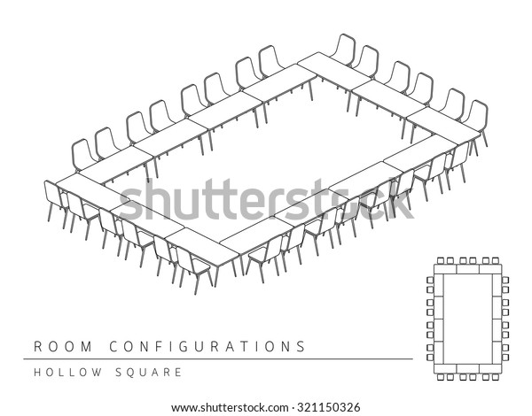 Meeting Room Setup Layout Configuration Hollow Stock