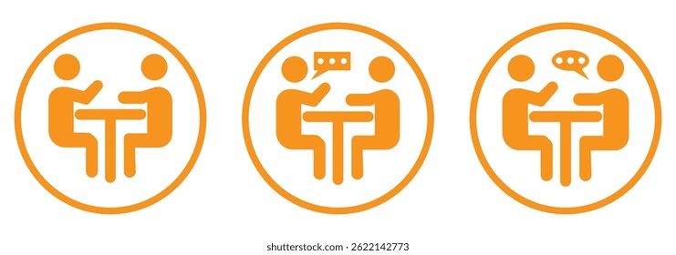 vetor de ícone de linha de configuração de sala de reunião. sinal de configuração de sala de reunião híbrida. ilustração em preto de símbolo de contorno isolado.