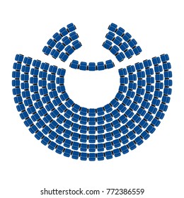 Meeting room top view vector illustration