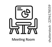 Meeting Room  Vector   outline Icons. Simple stock illustration stock