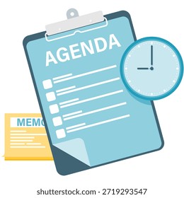 Tablero de horario de reuniones con bloques de tiempo