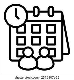 Meeting Schedule Icon Element For Design