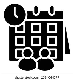 Meeting Schedule Icon Element For Design