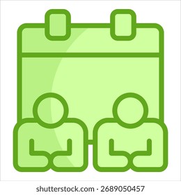 Meeting Schedule Icon Element For Design