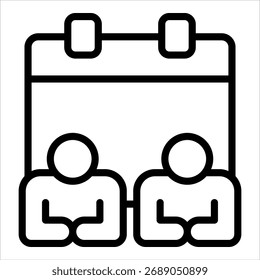 Elemento De Icono De Programación De Reunión Para Diseño