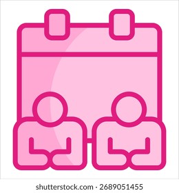 Meeting Schedule Icon Element For Design