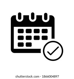 Meeting Schedule Iconcalendarevent Vector Illustration Stock Vector ...