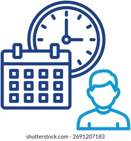 Besprechungskalender Einfaches und übersichtliches Vektorsymbol, das eine wesentliche Idee oder Funktion veranschaulicht