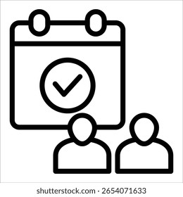 Elemento De Icono Del Programador De Reuniones Para El Diseño