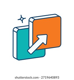 Pantalla de reunión Compartir Icon Vector Ilustración de stock