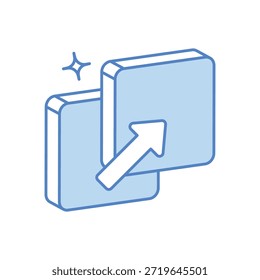 Pantalla de reunión Compartir Icon Vector Ilustración de stock