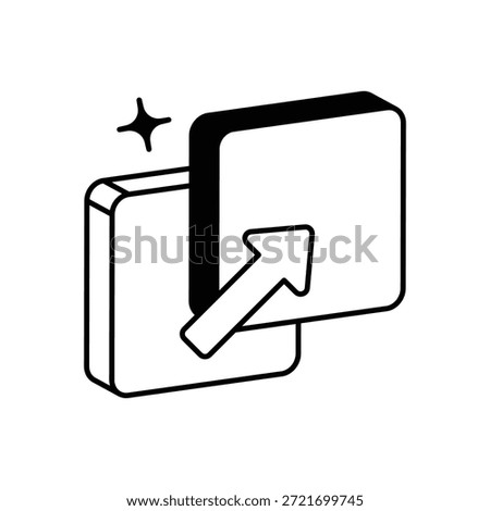 Meeting Screen Share Icon vector stock illustration