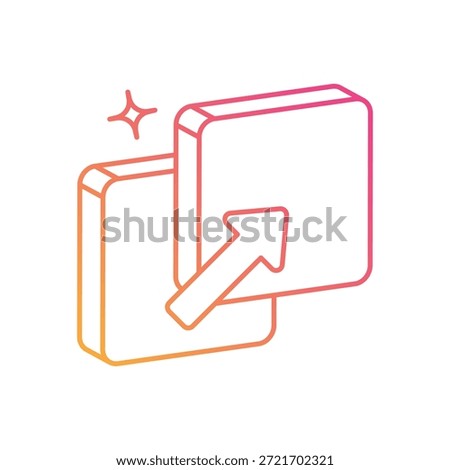 Meeting Screen Share Icon vector stock illustration