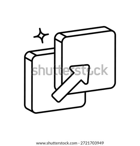 Meeting Screen Share Icon vector stock illustration