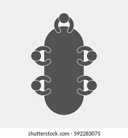 Meeting, Seminar, Discussion icon. Vector illustration