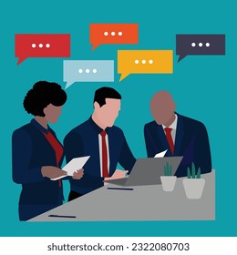 Meeting to send business messages or share new ideas. Discussions to gather information and ideas for the best solution.