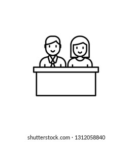 meeting, seo web, people icon. Element of Human resources for mobile concept and web apps illustration. Thin line icon for website design and development, app development