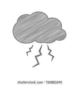 Meeting sign illustration. Vector. Shaded gray icon on white background. Isolated.