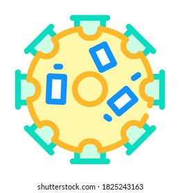 meeting table color icon vector. meeting table sign. isolated symbol illustration