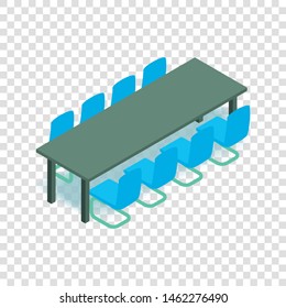 Meeting table icon. Isometric illustration of meeting table vector icon for web