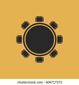 Meeting Table Icon Vector