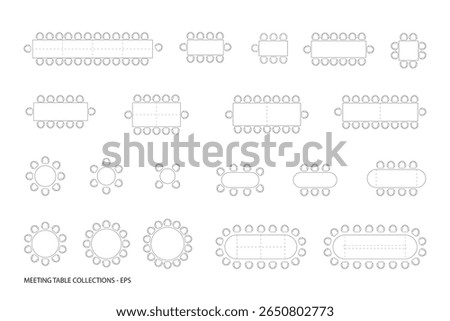 Meeting Table and Seating Layouts Collection - Diverse Conference Room Floor Plans. Vol.1