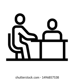 meeting thin line vector icon