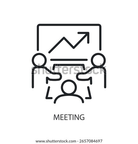 Meeting thin line vector icons.