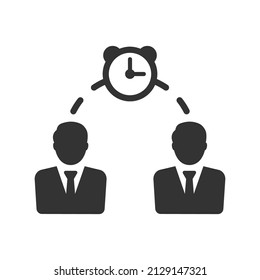 Meeting time icon, Vector graphics
