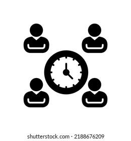 Meeting Time icon in vector. Logotype