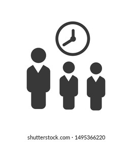 Meeting Time Icon, vector template