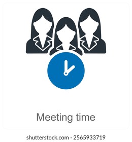 Meeting Time and schedule icon concept