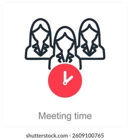 Meeting Time and schedule icon concept