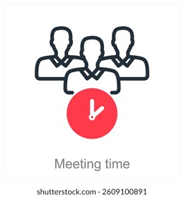 Meeting Time and schedule icon concept