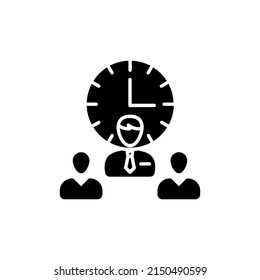 Meeting Time Schedule icon in vector. logotype