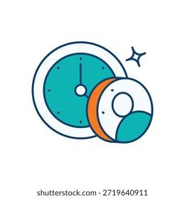 Ilustração de estoque de vetor de ícone de timer de reunião