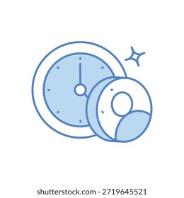 Ilustração de estoque de vetor de ícone de timer de reunião