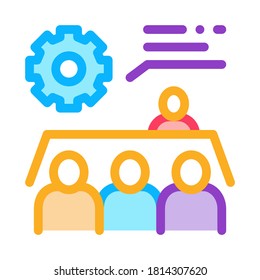 Meeting Training Icon Vector. Outline Meeting Training Sign. Isolated Contour Symbol Illustration