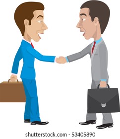 Meeting Two Businessmen Stock Vector (Royalty Free) 53405890 | Shutterstock