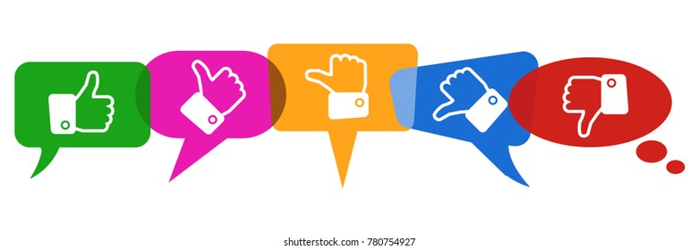 Meeting, valuation thumbs - vector