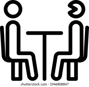 meeting vector colour line icon