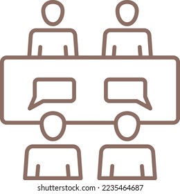 Icono vector de reunión. Se puede usar para imprimir, móviles y aplicaciones web.