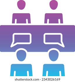 Meeting vector icon. Can be used for printing, mobile and web applications.
