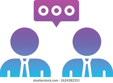 Meeting-Vektorsymbol. Kann für Druck-, Mobil- und Web-Anwendungen verwendet werden.