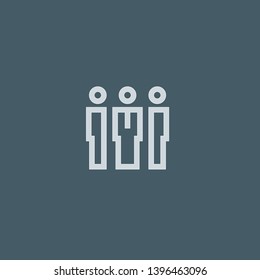 Meeting vector icon. Meeting concept stroke symbol design. Thin graphic elements vector illustration, outline pattern for your web site design, logo, UI. EPS 10.