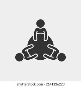 Meeting vector icon illustration sign