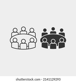 Meeting vector icon illustration sign
