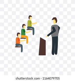 Meeting vector icon isolated on transparent background, Meeting logo concept