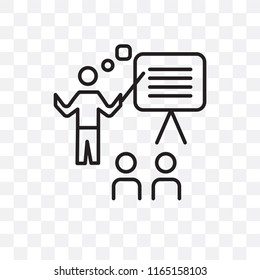 Meeting vector icon isolated on transparent background, Meeting logo concept