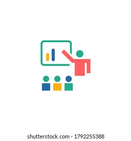 meeting vector icon logo design